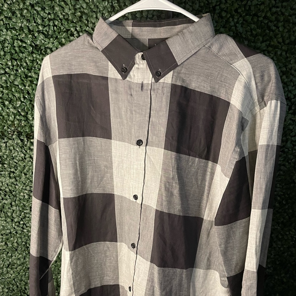 H&M plaid cotton button down